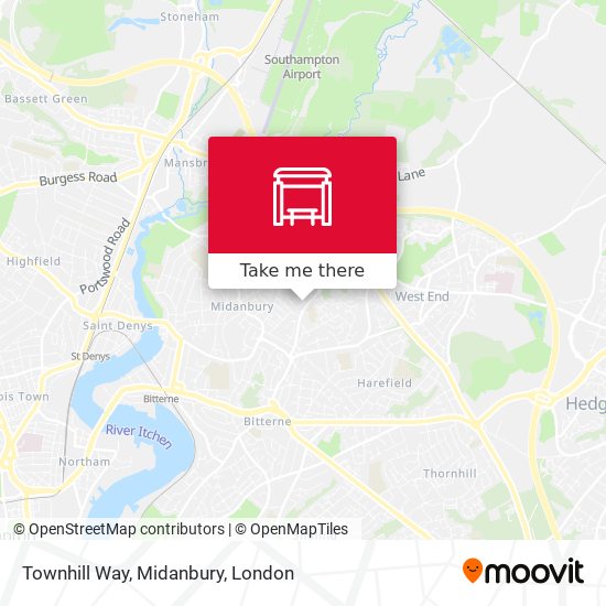 Townhill Way, Midanbury map