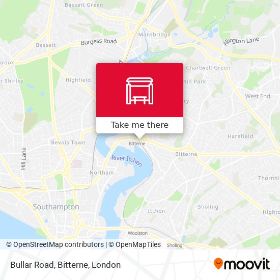 Bullar Road, Bitterne map