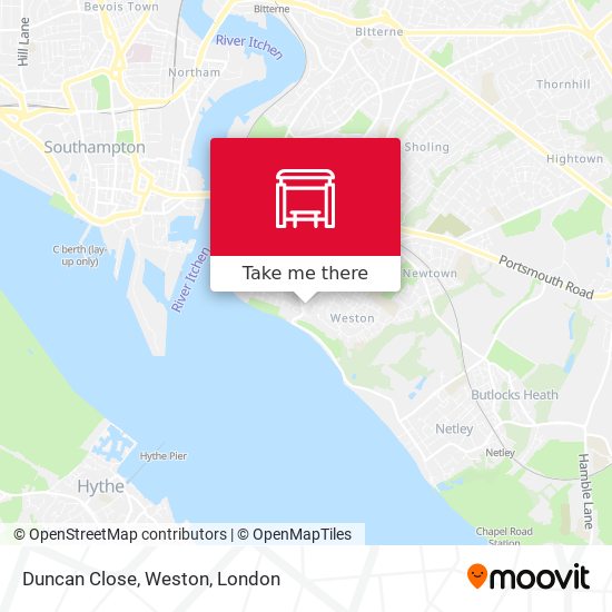 Duncan Close, Weston map