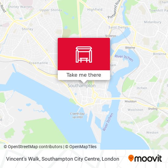 Vincent's Walk, Southampton City Centre map