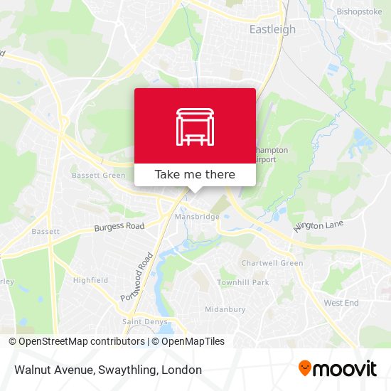 Walnut Avenue, Swaythling map