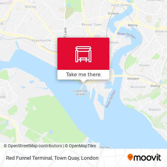 Red Funnel Terminal, Town Quay map