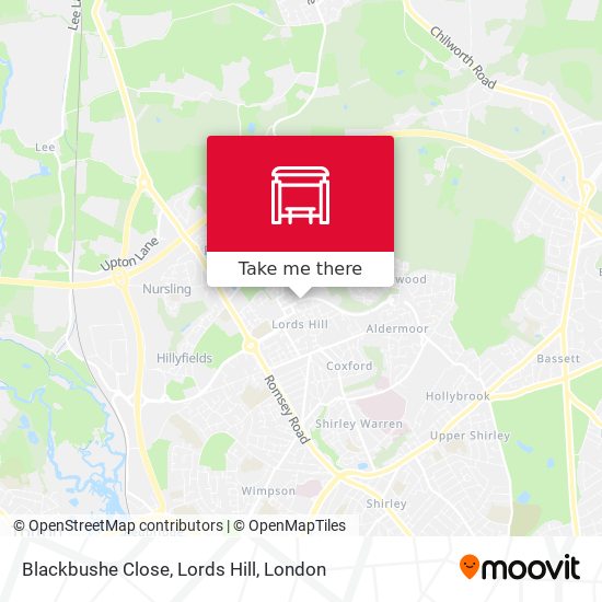 Blackbushe Close, Lords Hill map