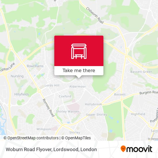 Woburn Road Flyover, Lordswood map
