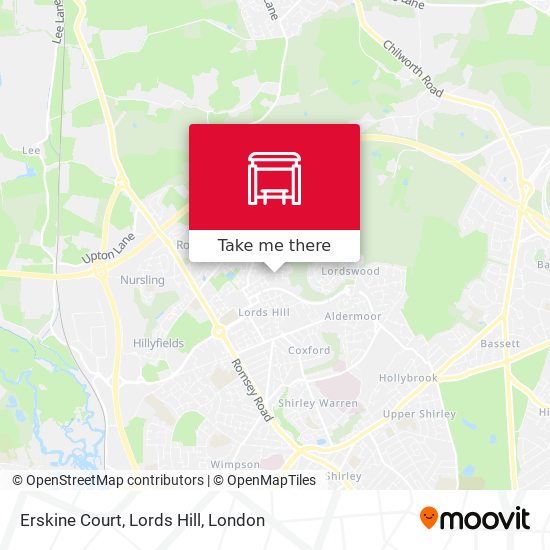Erskine Court, Lords Hill map