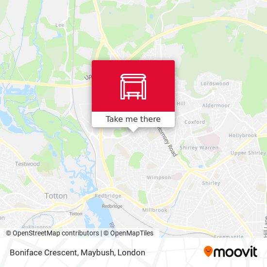 Boniface Crescent, Maybush map