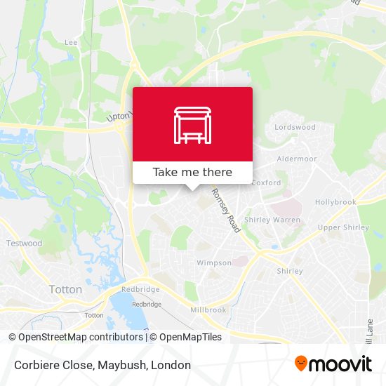 Corbiere Close, Maybush map