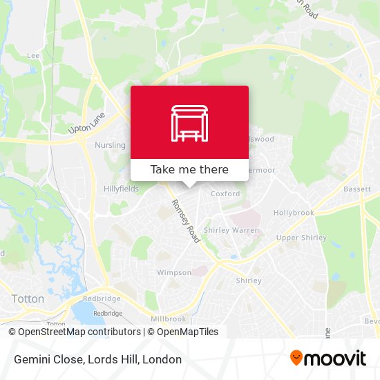 Gemini Close, Lords Hill map