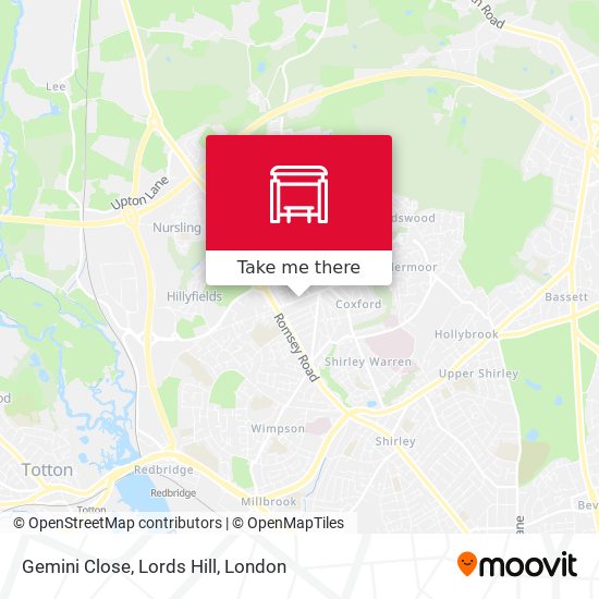Gemini Close, Lords Hill map