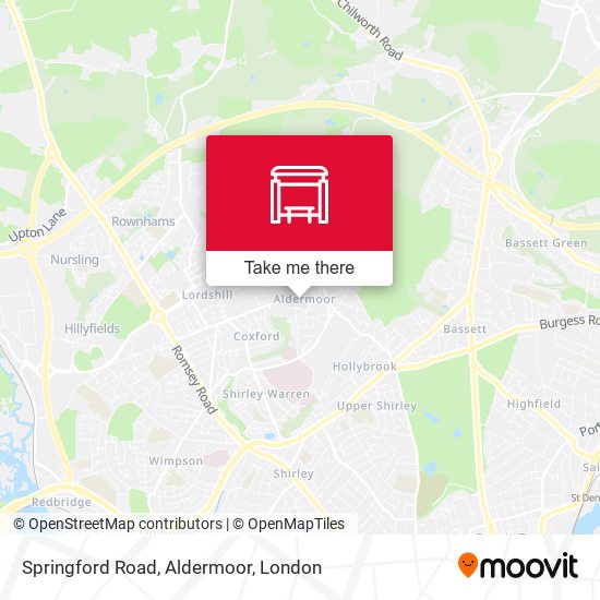 Springford Road, Aldermoor map