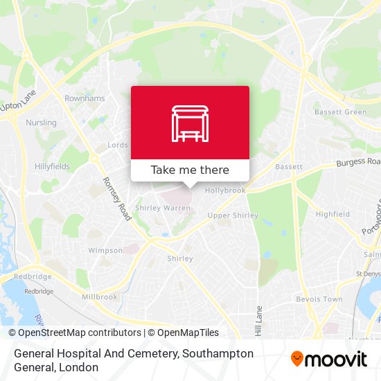 General Hospital And Cemetery, Southampton General map