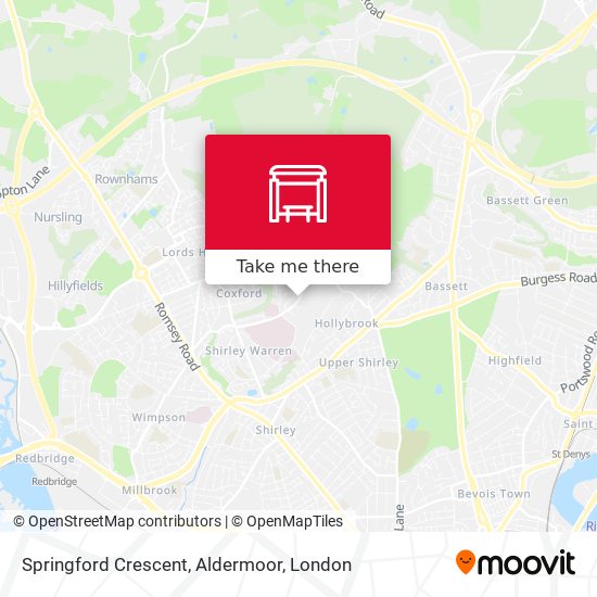 Springford Crescent, Aldermoor map