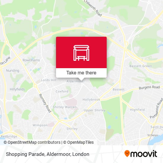Shopping Parade, Aldermoor map