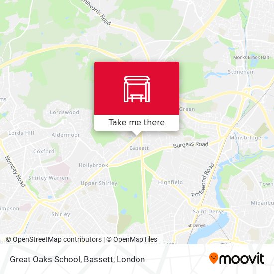 Great Oaks School, Bassett map