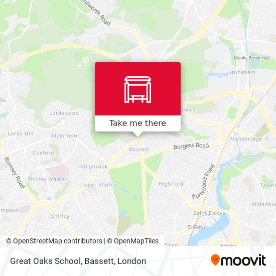 Great Oaks School, Bassett map
