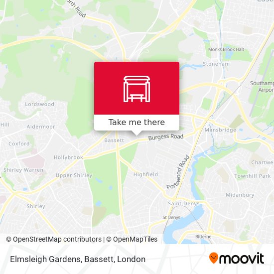 Elmsleigh Gardens, Bassett map