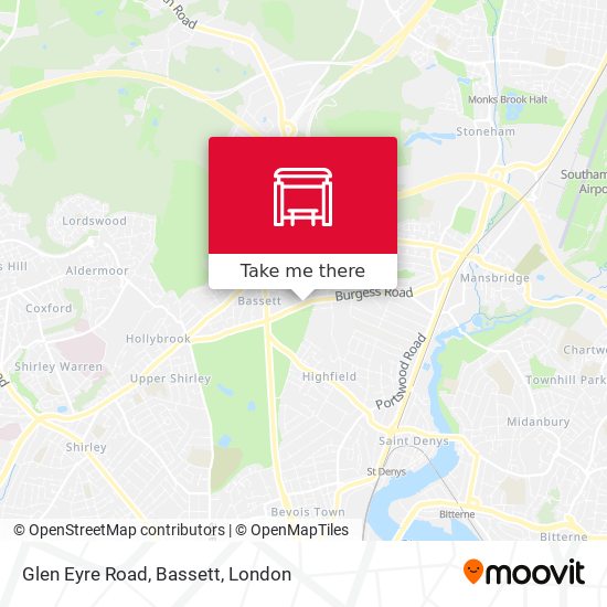 Glen Eyre Road, Bassett map