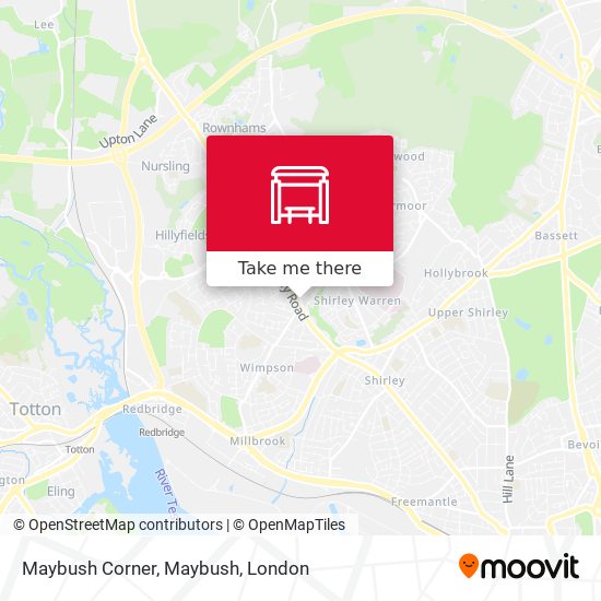 Maybush Corner, Maybush map
