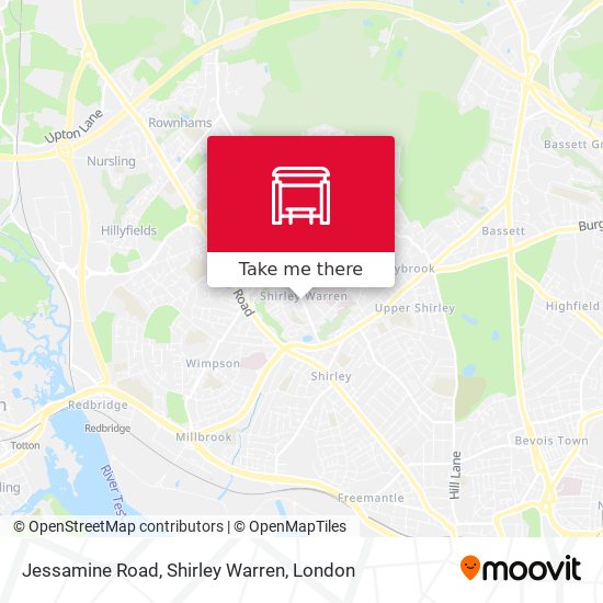 Jessamine Road, Shirley Warren map