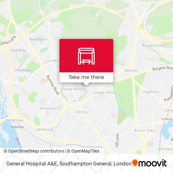 General Hospital A&E, Southampton General map
