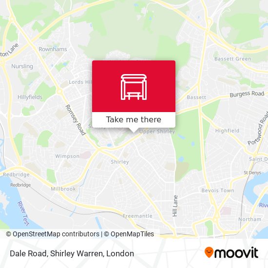 Dale Road, Shirley Warren map
