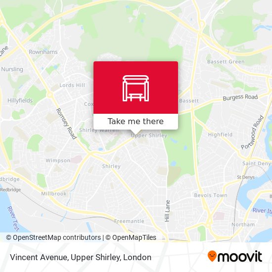 Vincent Avenue, Upper Shirley map