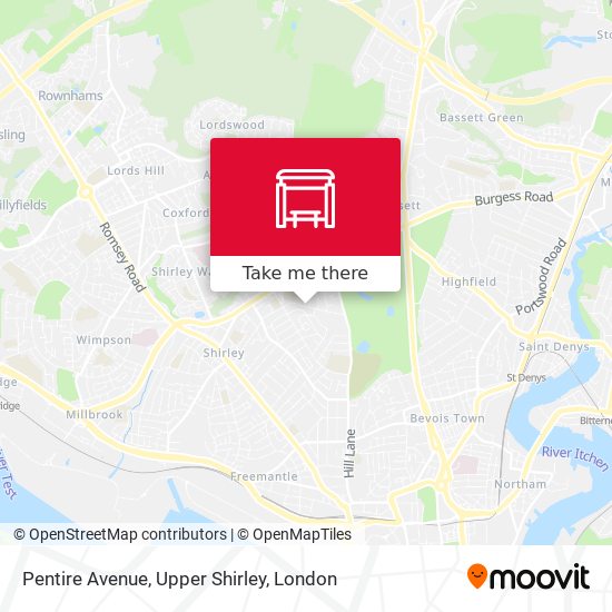 Pentire Avenue, Upper Shirley map