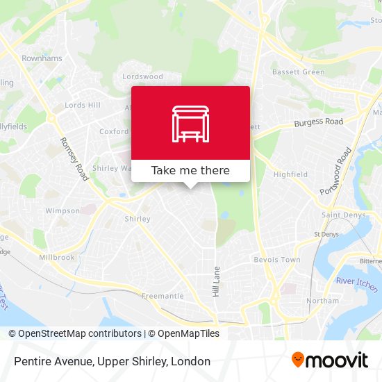 Pentire Avenue, Upper Shirley map
