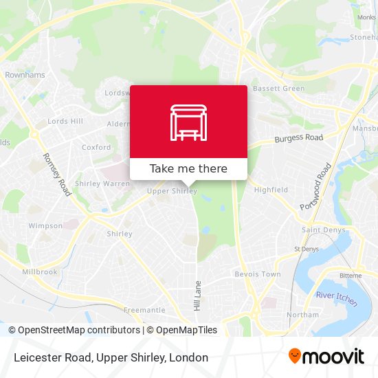Leicester Road, Upper Shirley map