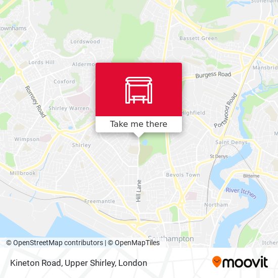 Kineton Road, Upper Shirley map