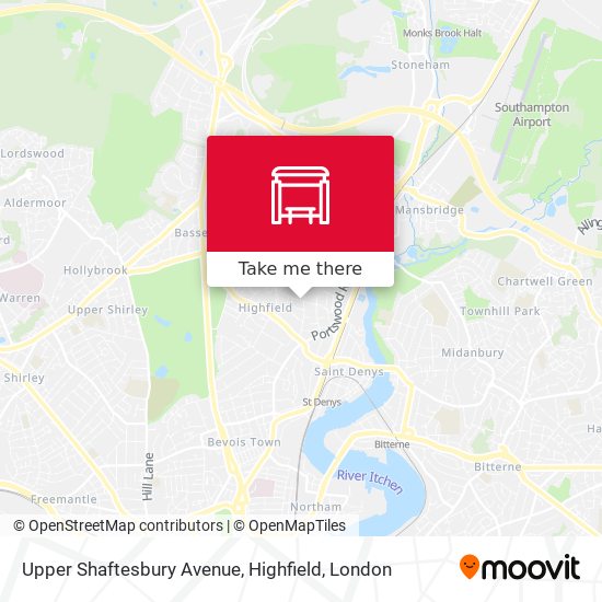 Upper Shaftesbury Avenue, Highfield map
