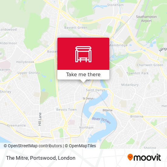 The Mitre, Portswood map