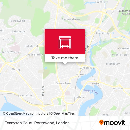 Tennyson Court, Portswood map