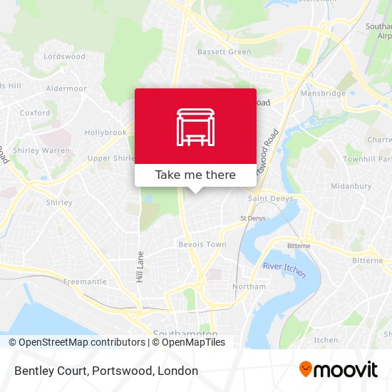 Bentley Court, Portswood map