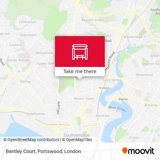 Bentley Court, Portswood map