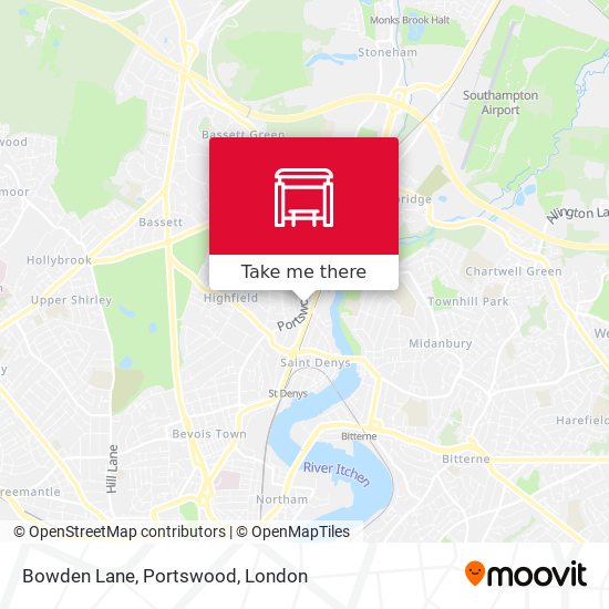 Bowden Lane, Portswood map