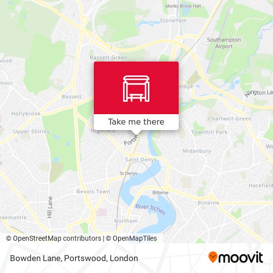 Bowden Lane, Portswood map