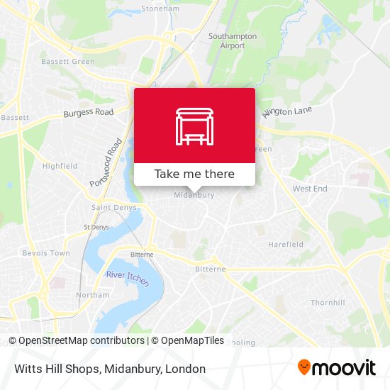 Witts Hill Shops, Midanbury map