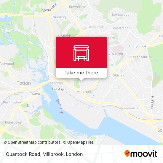 Quantock Road, Millbrook map