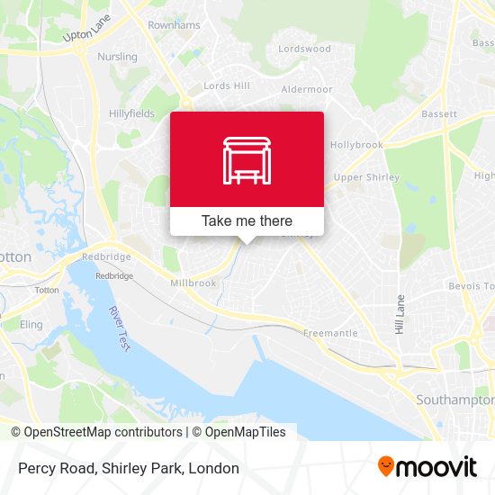 Percy Road, Shirley Park map
