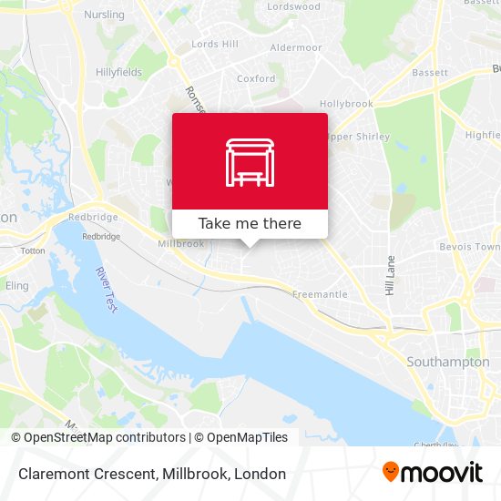 Claremont Crescent, Millbrook map