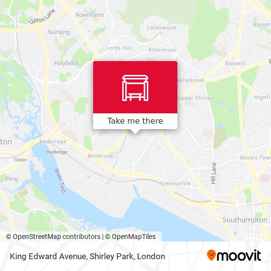 King Edward Avenue, Shirley Park map