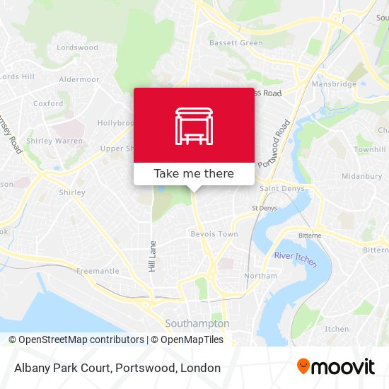 Albany Park Court, Portswood map