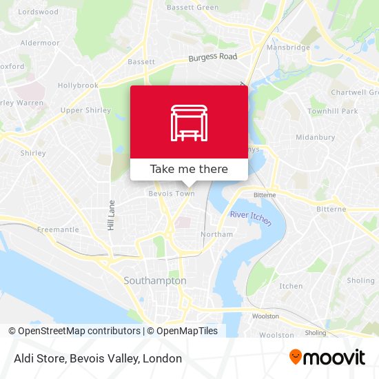 Aldi Store, Bevois Valley map