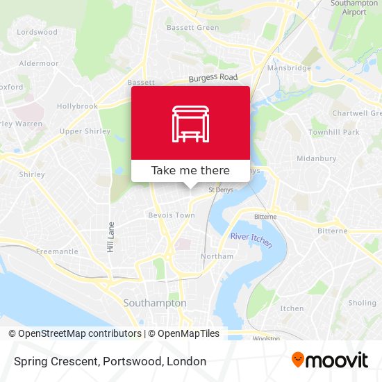 Spring Crescent, Portswood map
