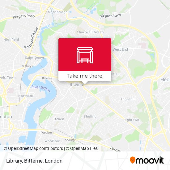 Library, Bitterne map