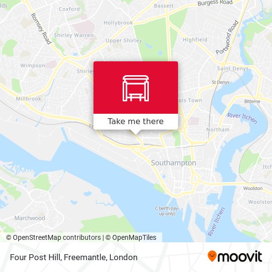 Four Post Hill, Freemantle map