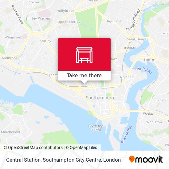 Central Station, Southampton City Centre map