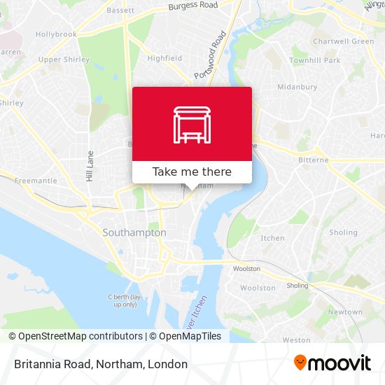 Britannia Road, Northam map
