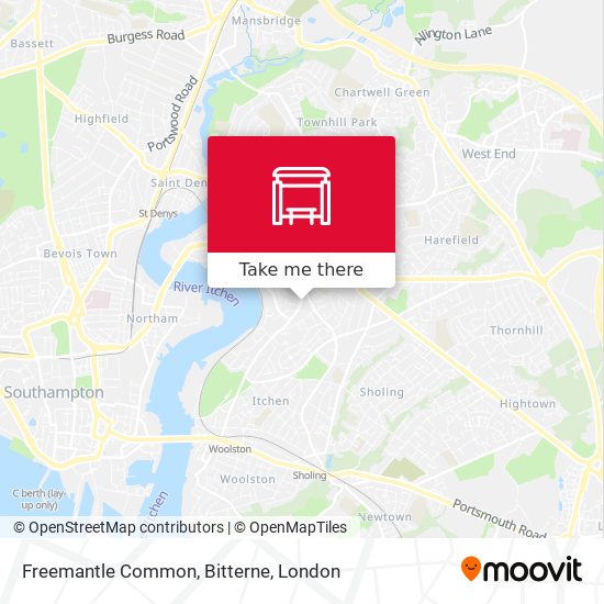 Freemantle Common, Bitterne map